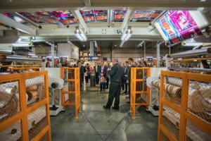 James Luttick – factory & operations manager, explains the workings of the new press.